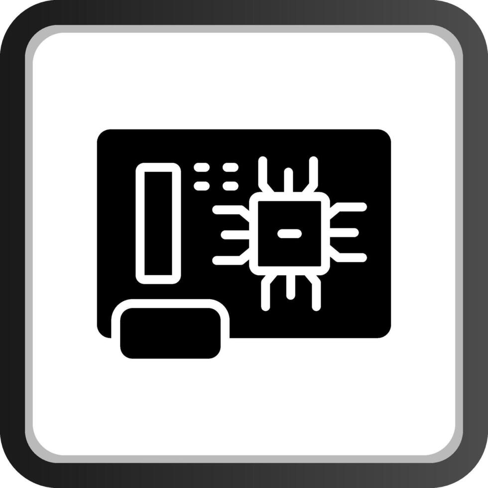 design de ícone criativo de placa de circuito vetor