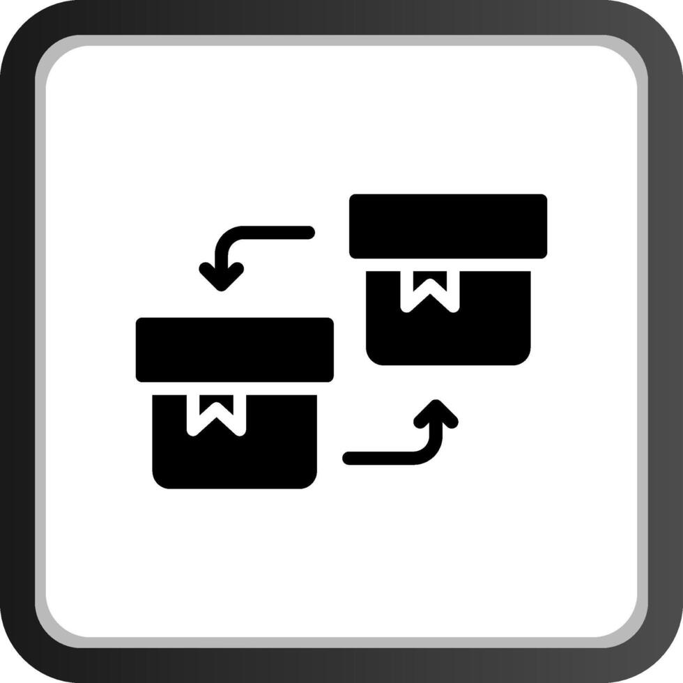 design de ícone criativo de substituição vetor