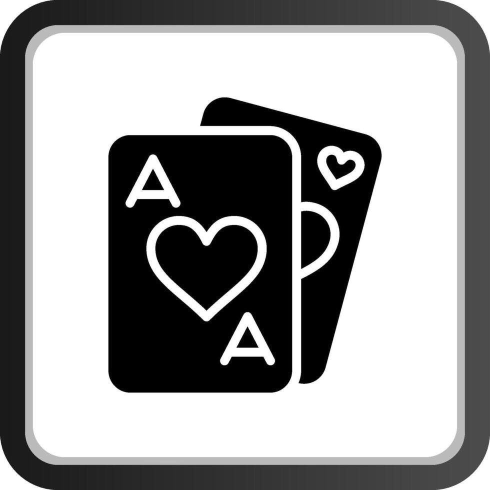 design de ícone criativo de cartas de jogar vetor