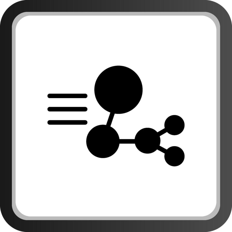 design de ícone criativo de estrutura molecular vetor