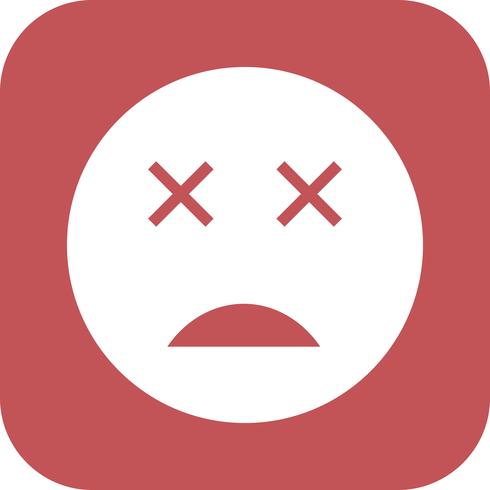 Ícone de vetor de emoji morto