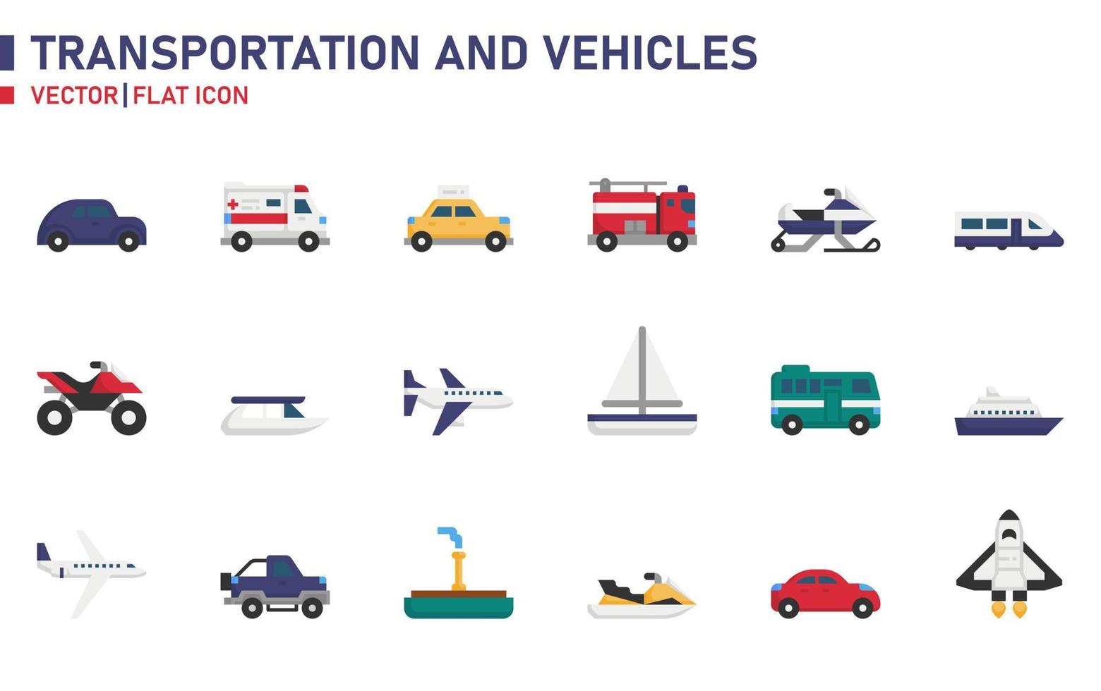 ícone de transporte e veículos vetor