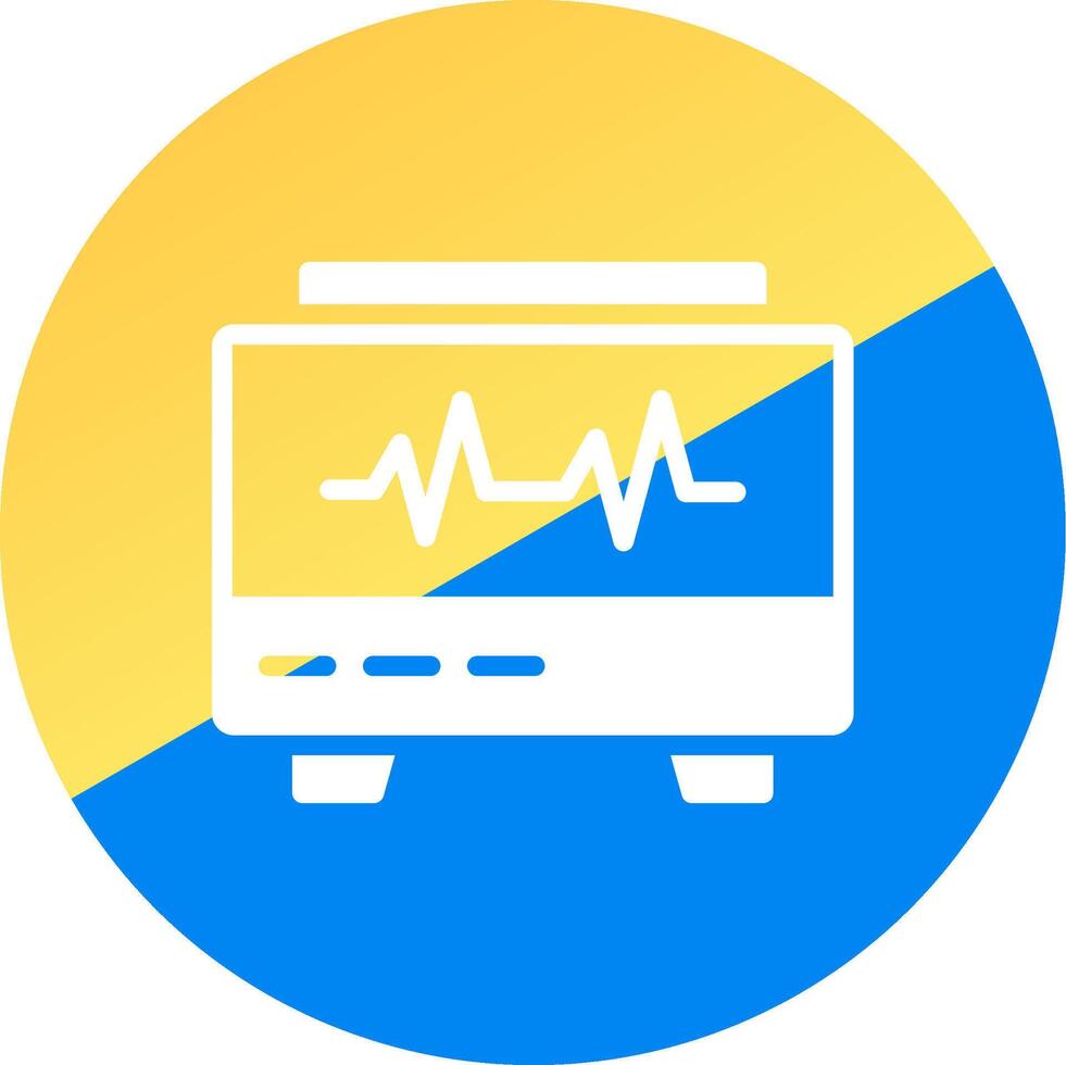 design de ícone criativo de monitor ekg vetor