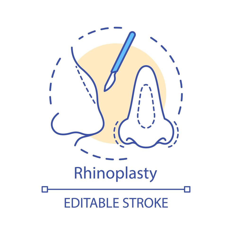 ícone do conceito de rinoplastia vetor