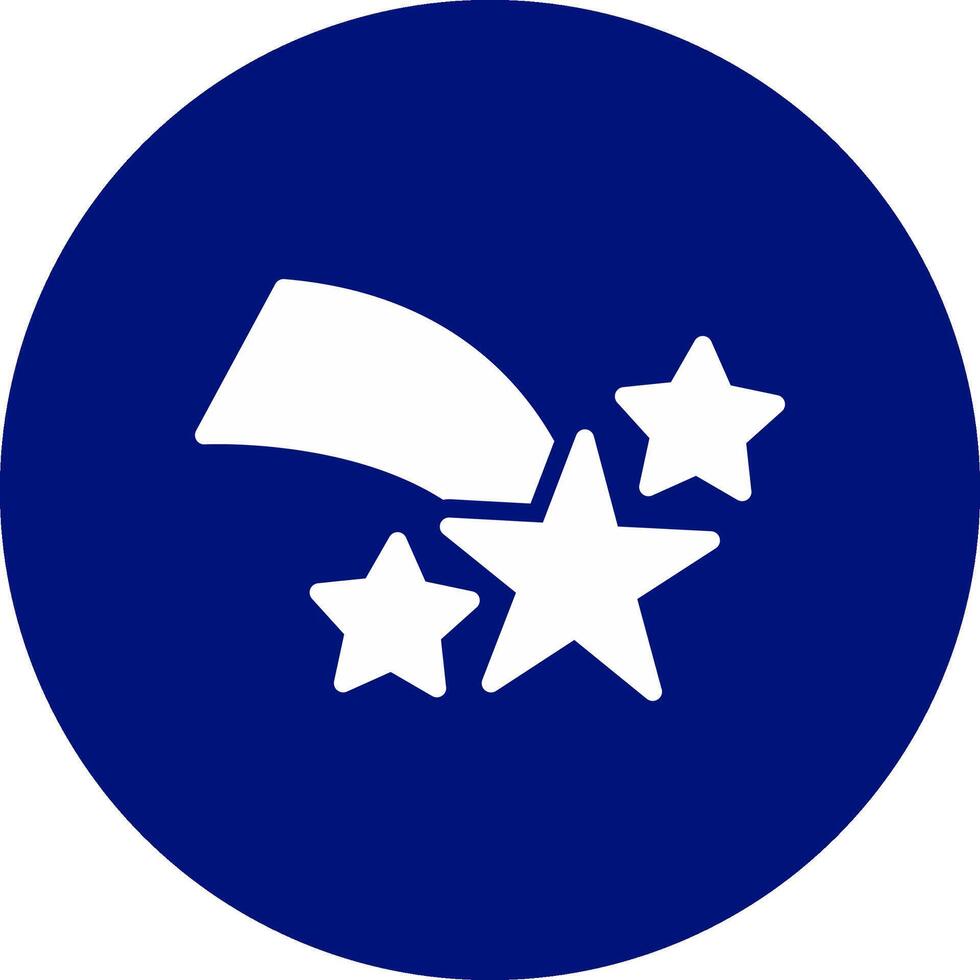 design de ícone criativo de estrela cadente vetor