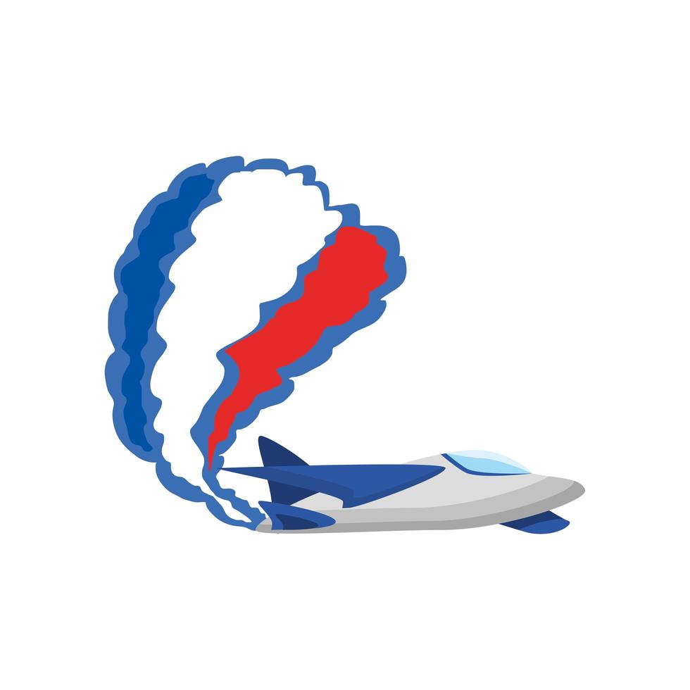 avião com bandeira francesa vetor