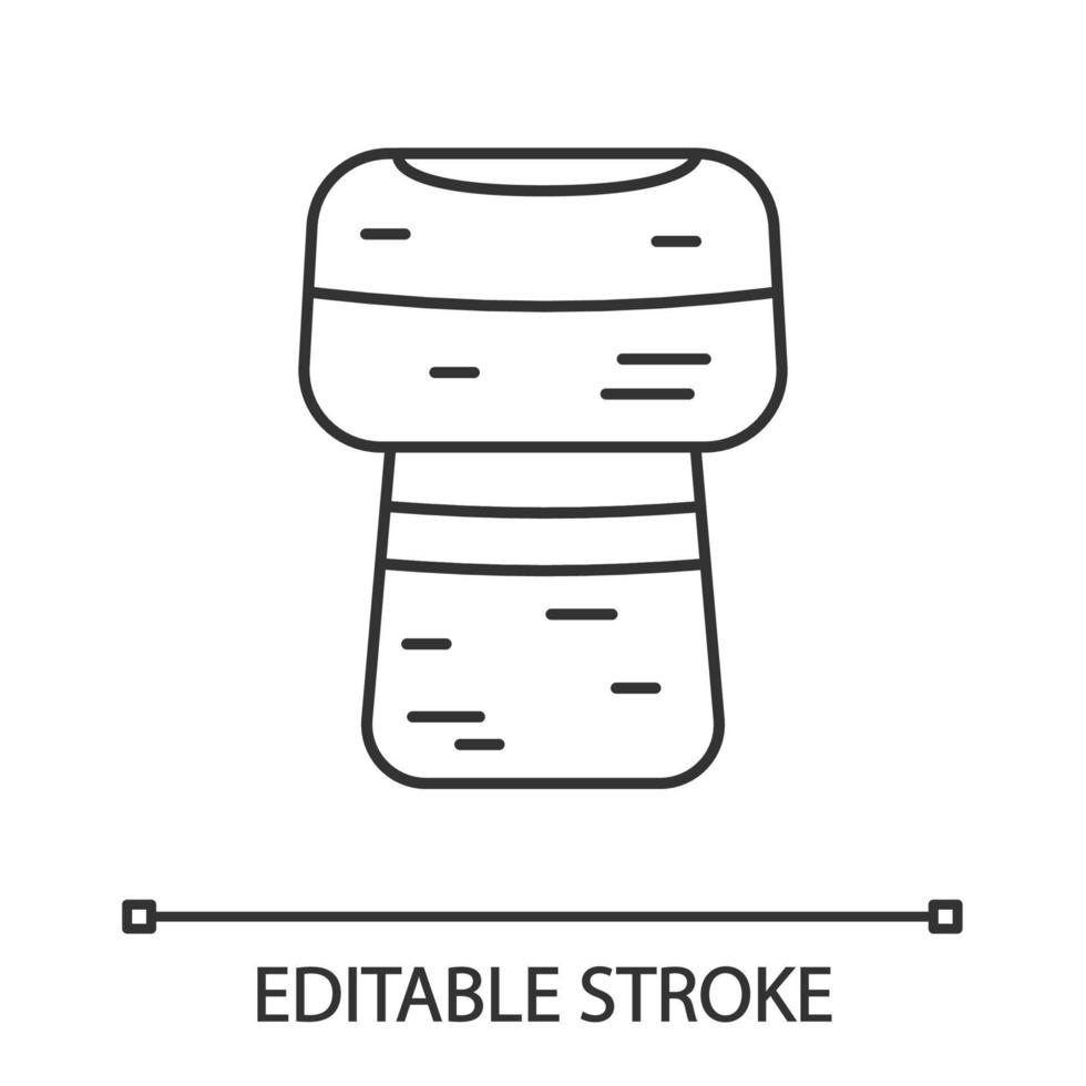 ícone linear de cortiça de vinho vetor