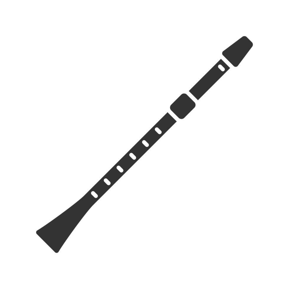 ícone de glifo de flauta vetor