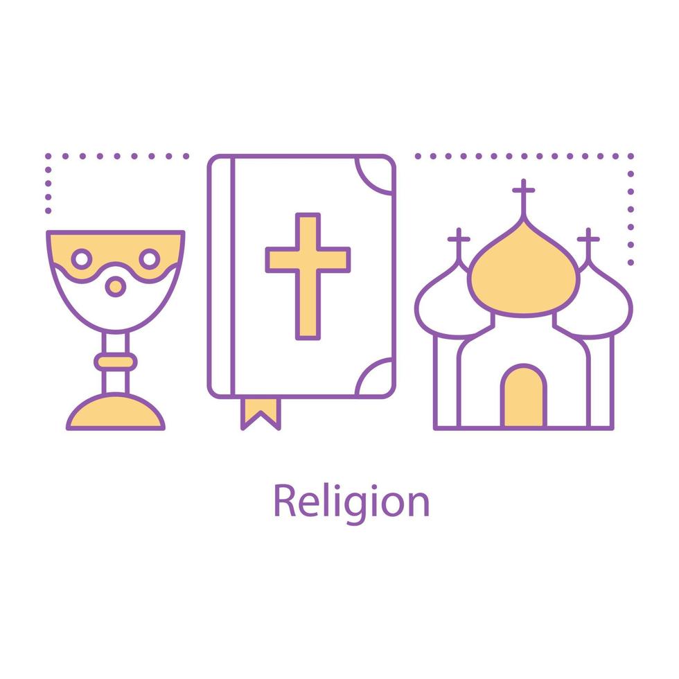 ícone do conceito de religião vetor
