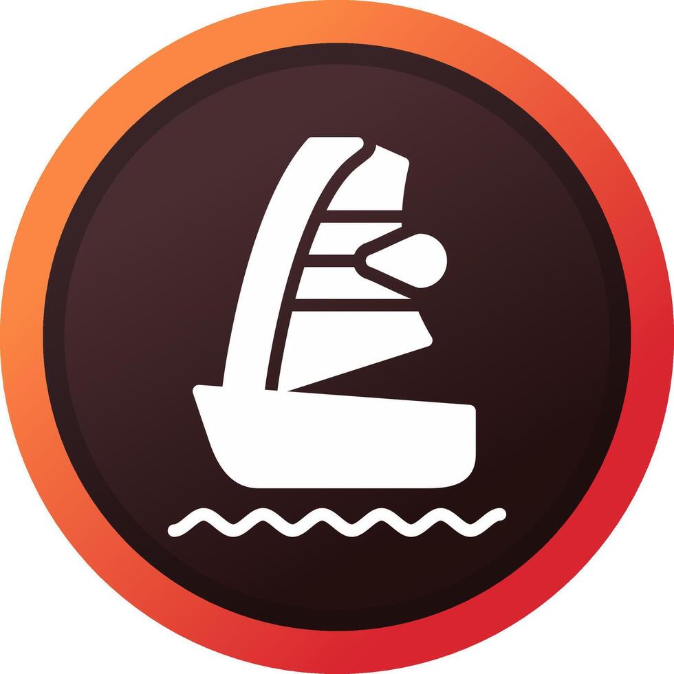 design de ícone criativo de windsurf vetor