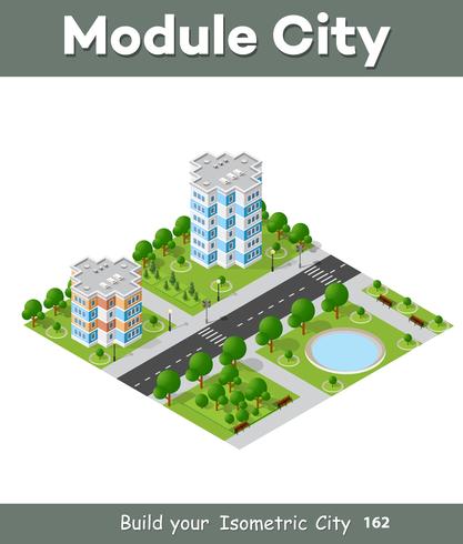 Cidade, jogo, quarto, vista superior, paisagem, isometric, 3d, projeção vetor