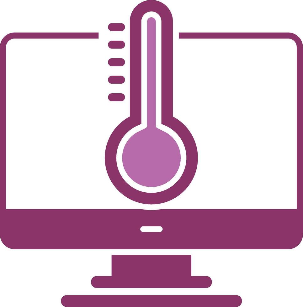 temperatura glifo dois cor ícone vetor