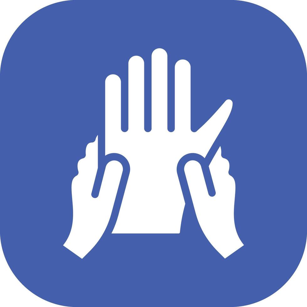 ícone de vetor de massagem nas mãos