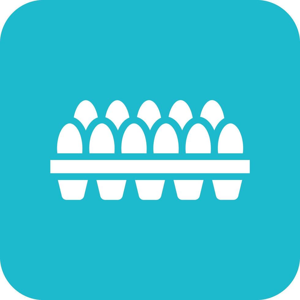 ícone de vetor de caixa de ovos