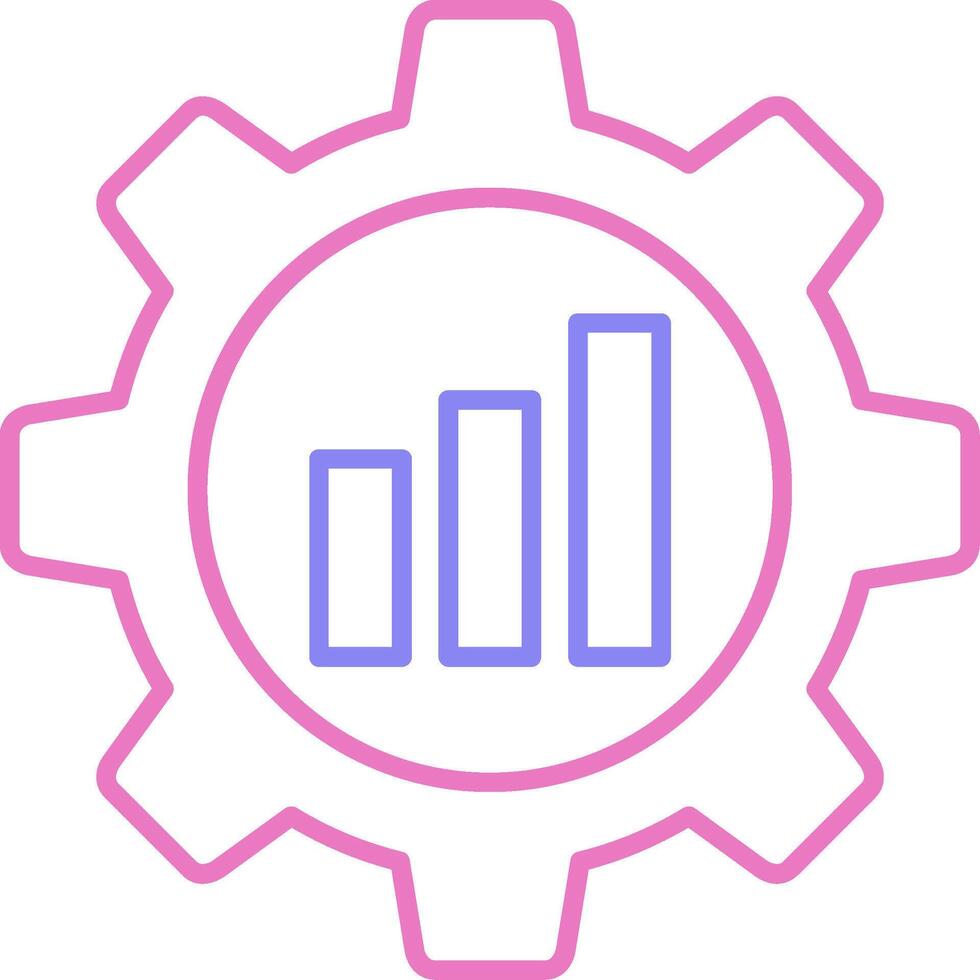 produtividade linear dois cor ícone vetor