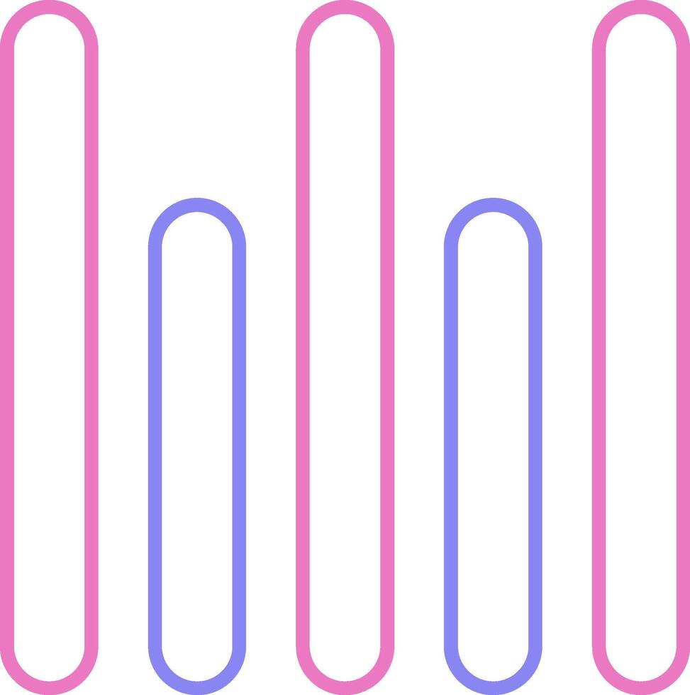 vertical alinhar inferior linear dois cor ícone vetor