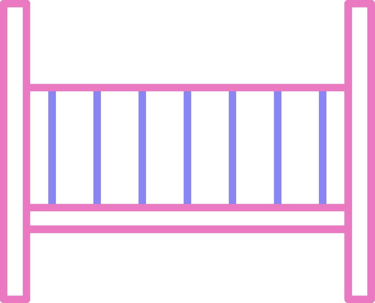 bebê berço linear dois cor ícone vetor