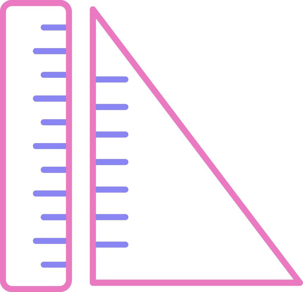 geometria linear dois cor ícone vetor