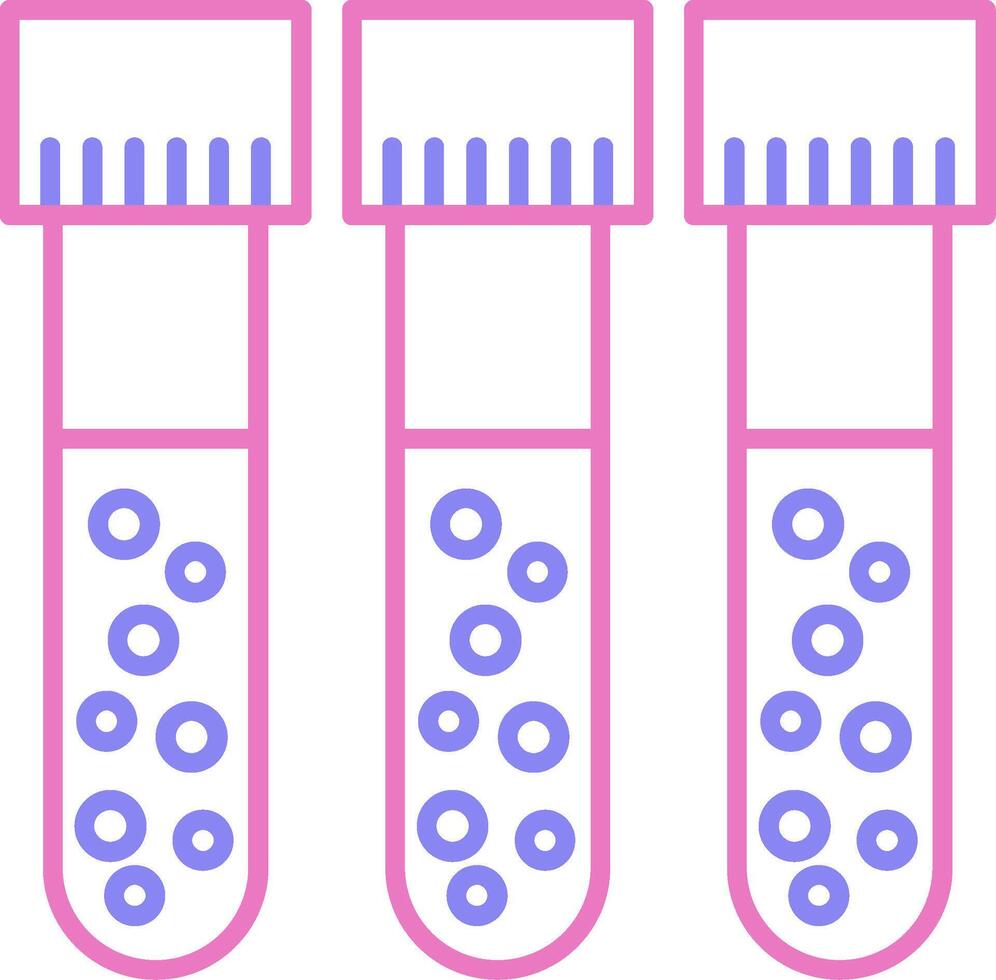 sangue teste linear dois cor ícone vetor