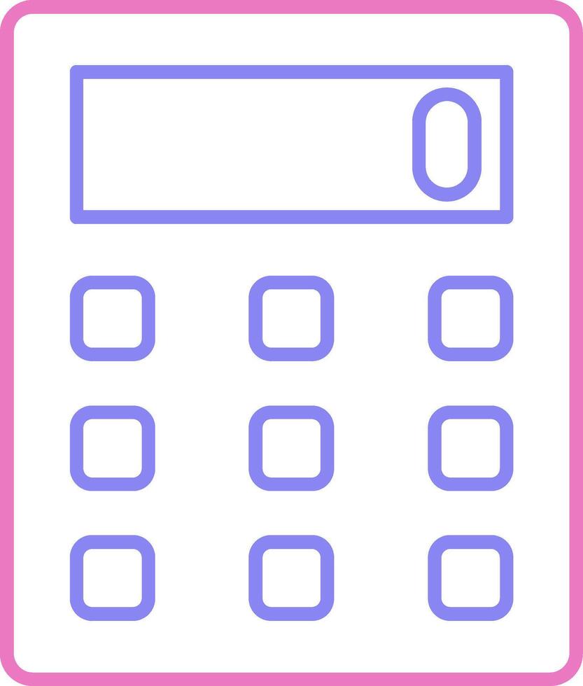 calculadora linear dois cor ícone vetor