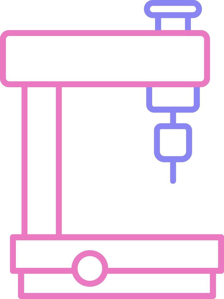 moagem máquina linear dois cor ícone vetor