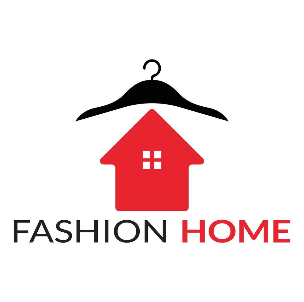 moda casa logotipo Projeto modelo ilustração. casa com cabide logotipo vetor Projeto.