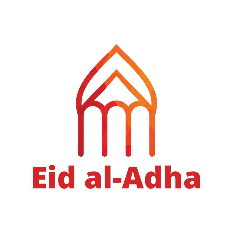 eid al adha logotipo ilustração. vetor