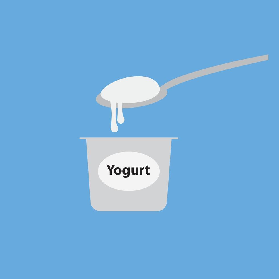 fofa iogurte vetor.isolado vetor