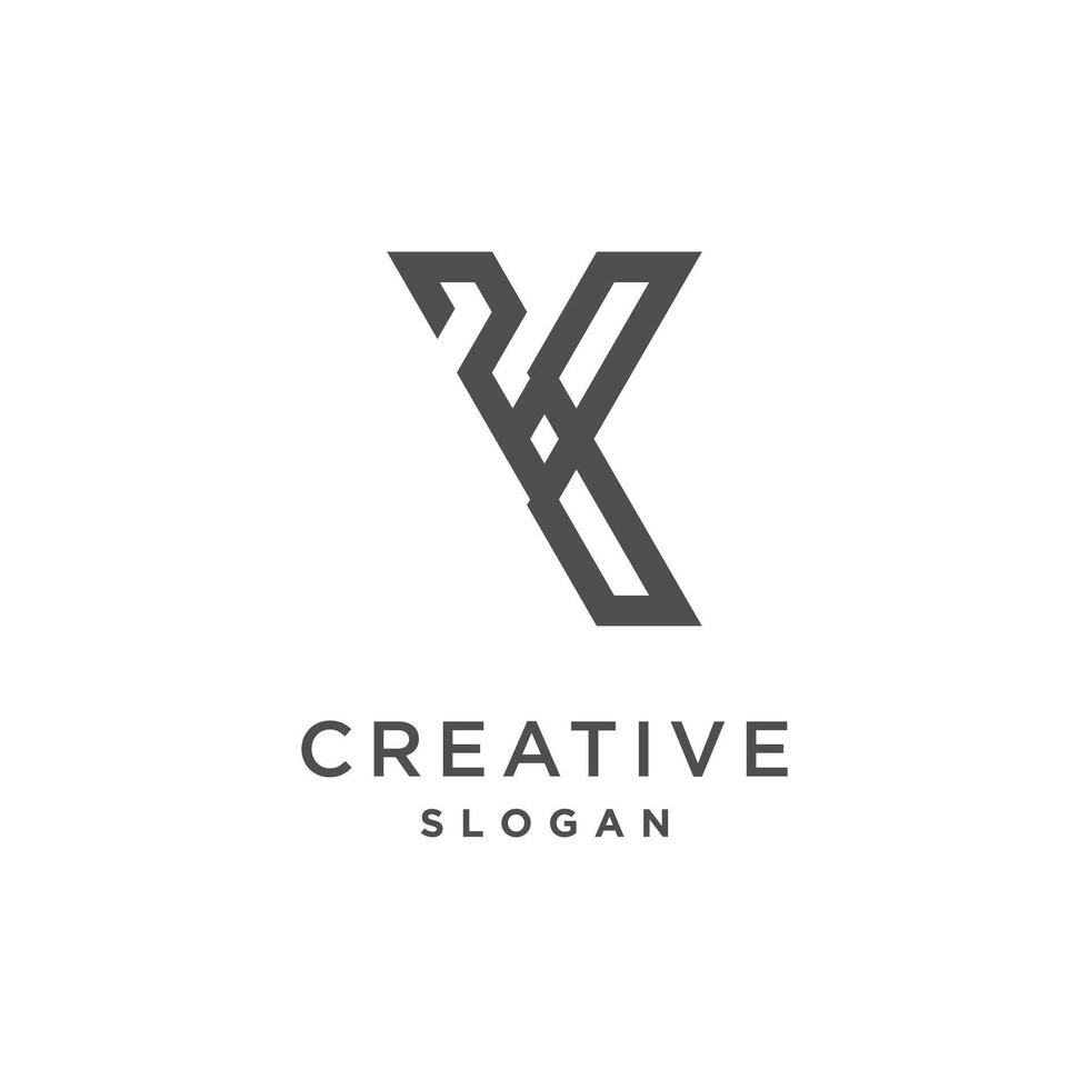 carta y logotipo vetor ilustração idéia com criativo conceito