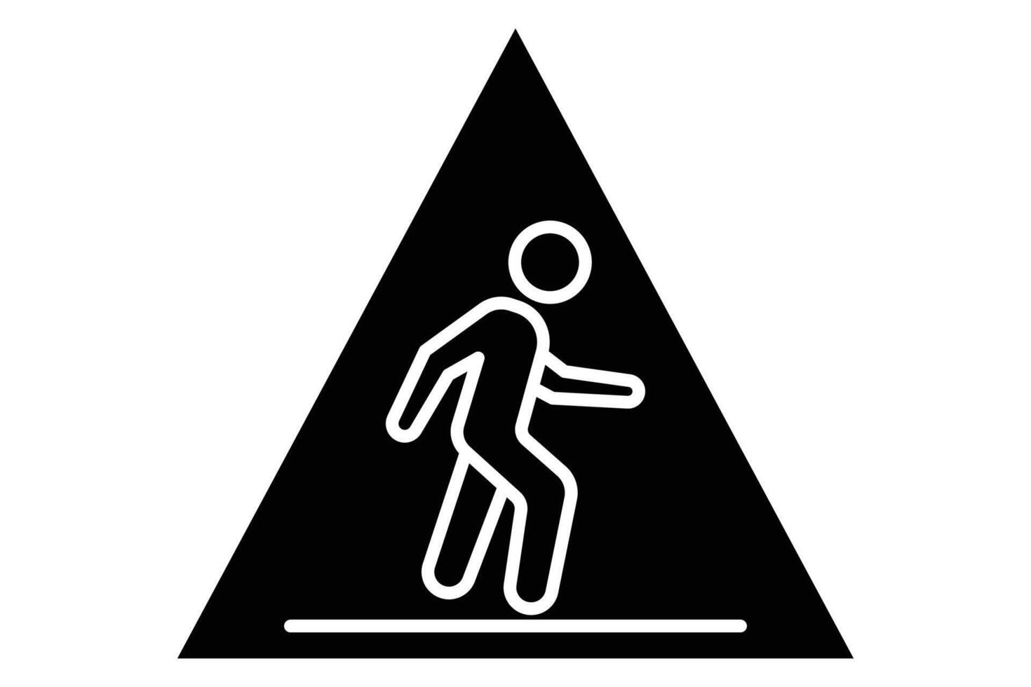 pedestre cruzando ícone. ícone relacionado para pedestre caminhos, público navegação. sólido ícone estilo. elemento ilustração vetor