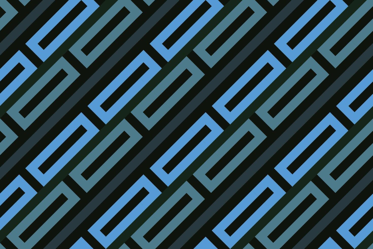 geométrico desatado padronizar fundo com Preto e azul cor vetor