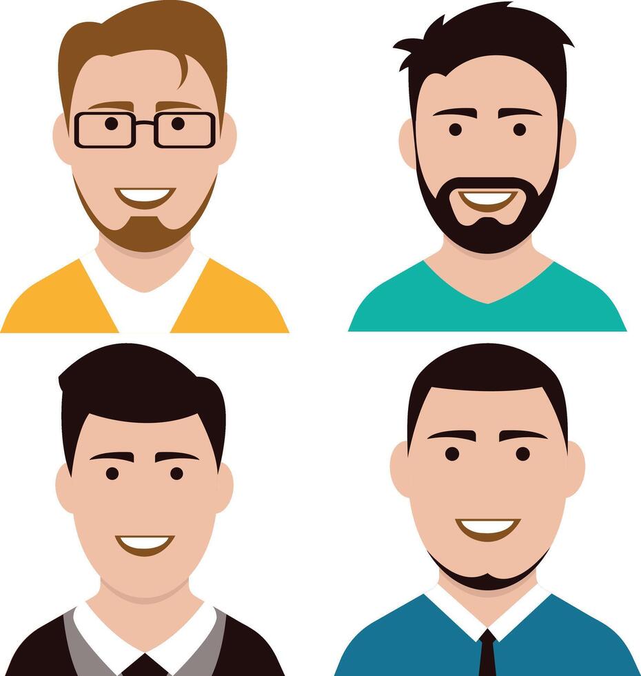 conjunto do empresário avatar ícones. vetor ilustração