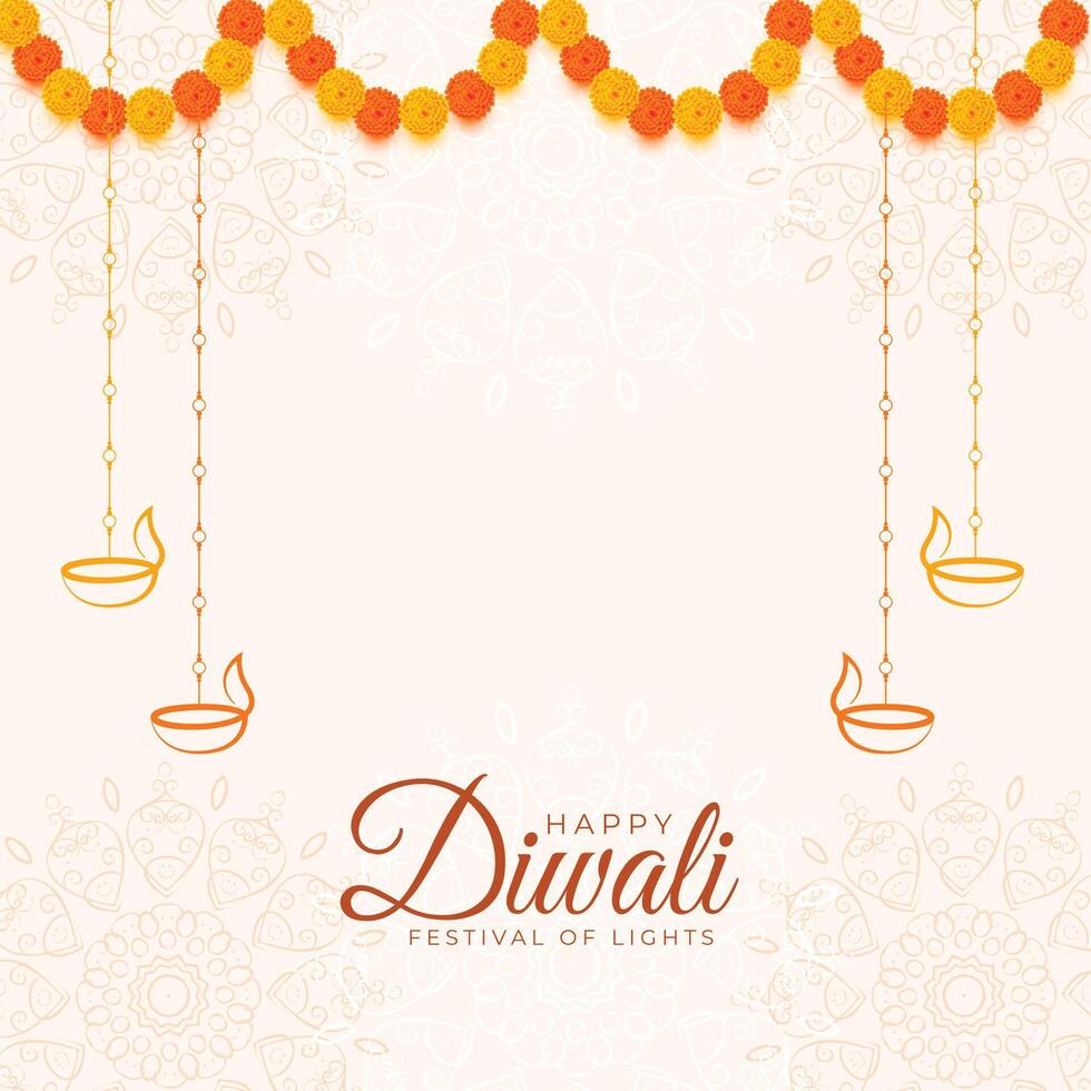 feliz diwali tradicional branco decorativo fundo vetor