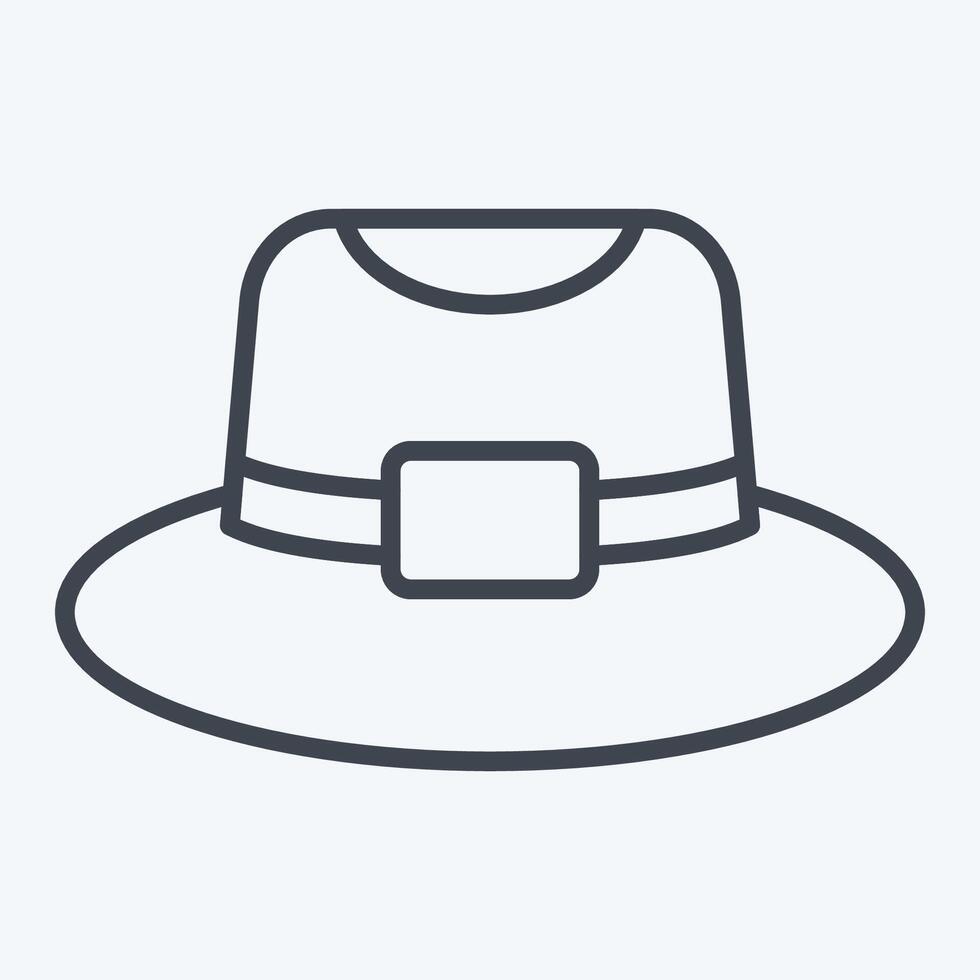 ícone chapéu de feltro. relacionado para chapéu símbolo. linha estilo. simples Projeto editável. simples ilustração vetor