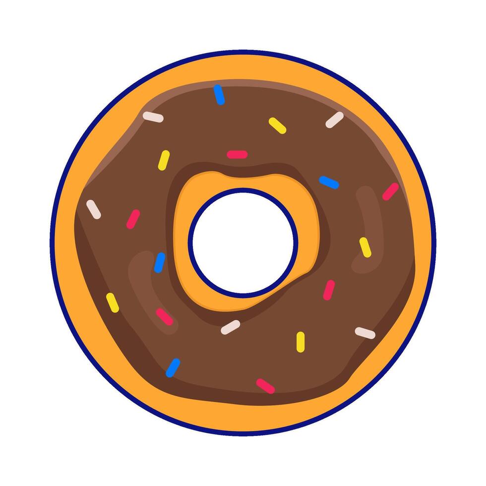 rosquinha envidraçado doce sobremesa ilustração vetor