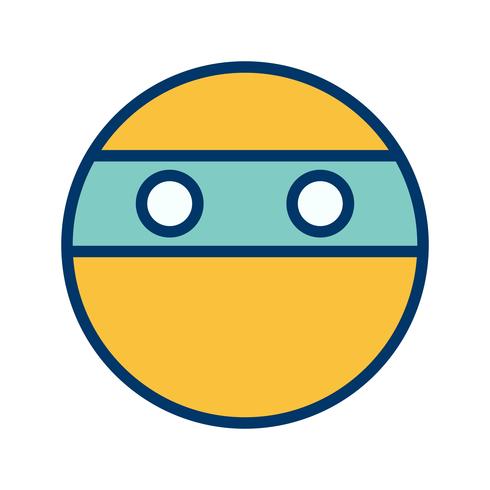 ícone de vetor emoji ninja