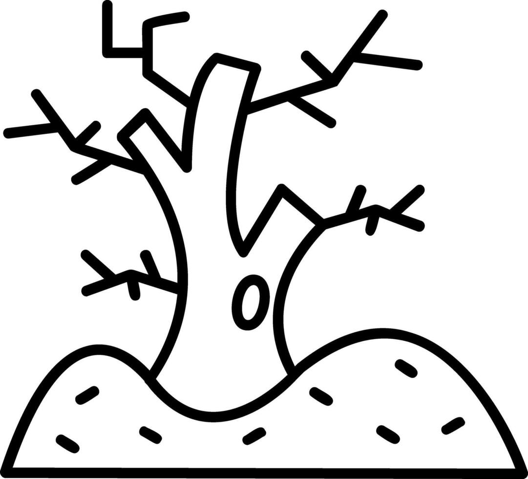 ícone de linha de árvore vetor