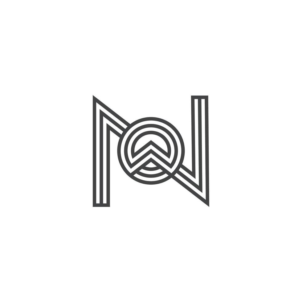 agora, wn, W e n abstrato inicial monograma carta alfabeto logotipo Projeto vetor