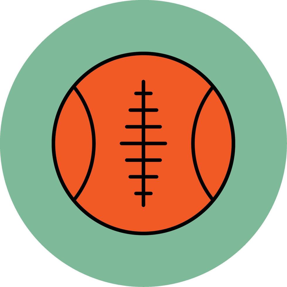 Esportes bola linha preenchidas multicor círculo ícone vetor