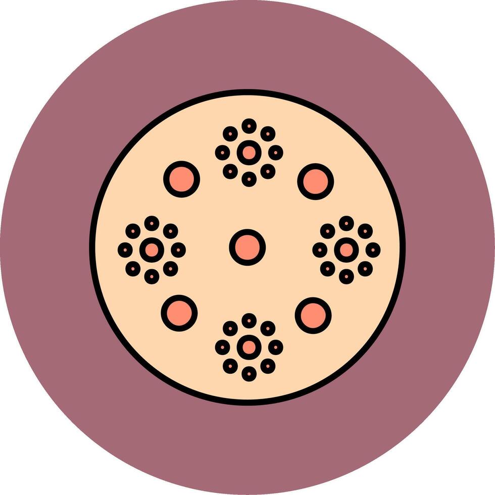 pele doença linha preenchidas multicor círculo ícone vetor
