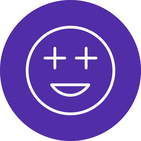 Ícone de vetor de Emoji positivo