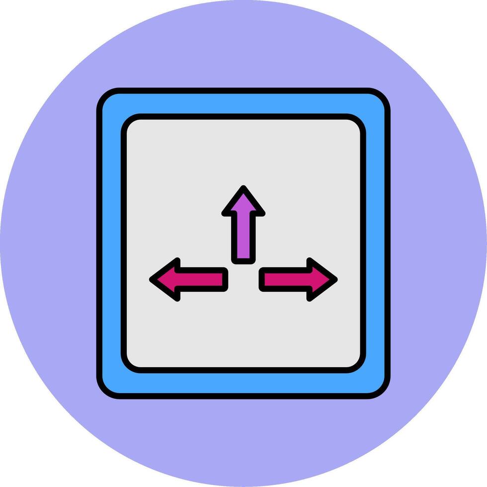 redimensionar linha preenchidas multicor círculo ícone vetor