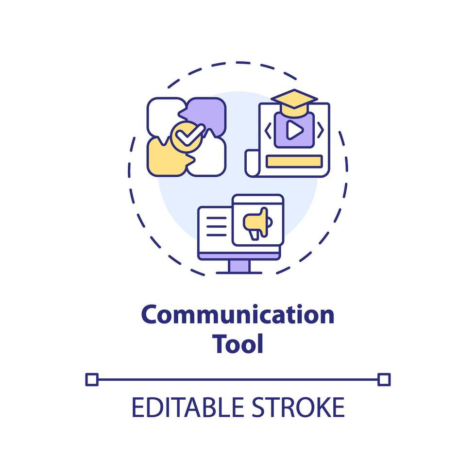 2d editável multicolorido comunicação ferramenta ícone, simples isolado vetor, fino linha ilustração representando extracurricular Atividades. vetor