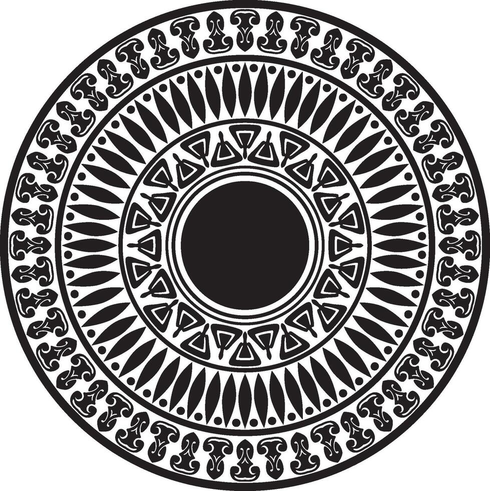 Preto mandala enfeite vetor