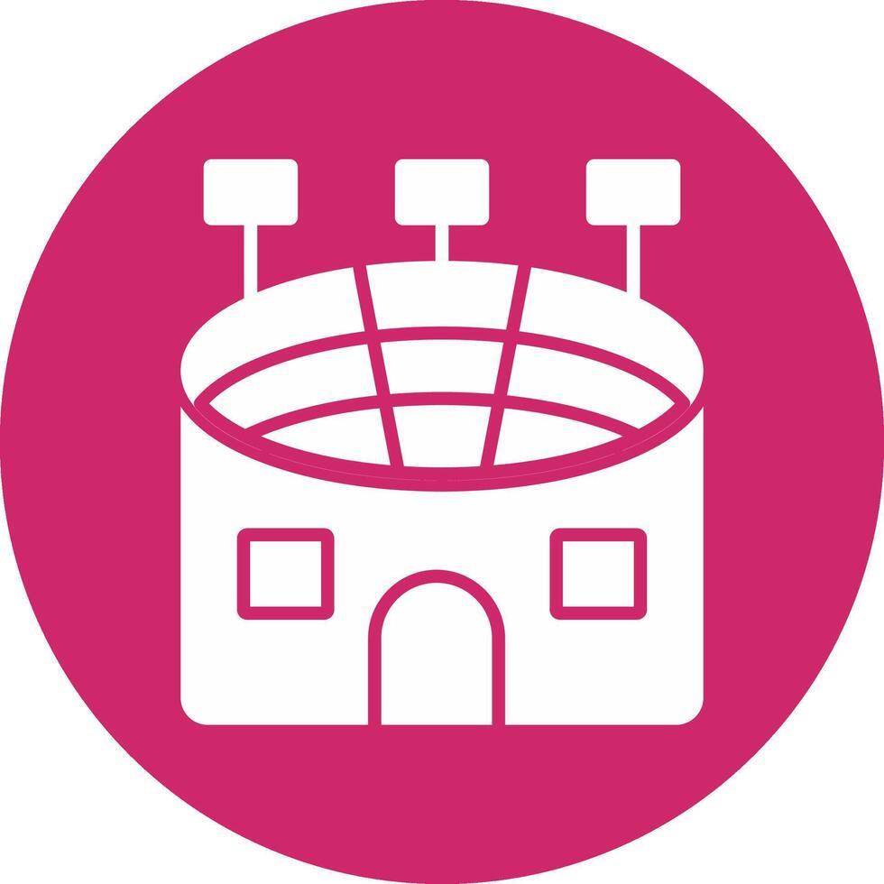 ícone do círculo do glifo do estádio vetor