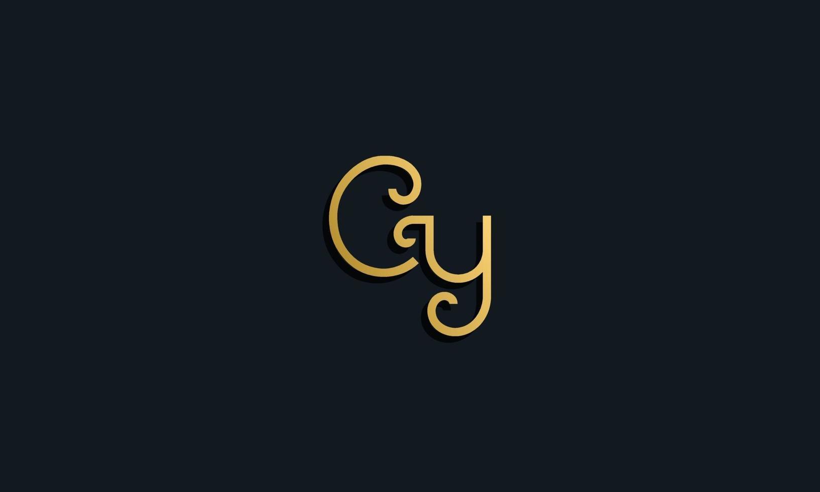 logotipo de cy de letra inicial de moda de luxo. vetor