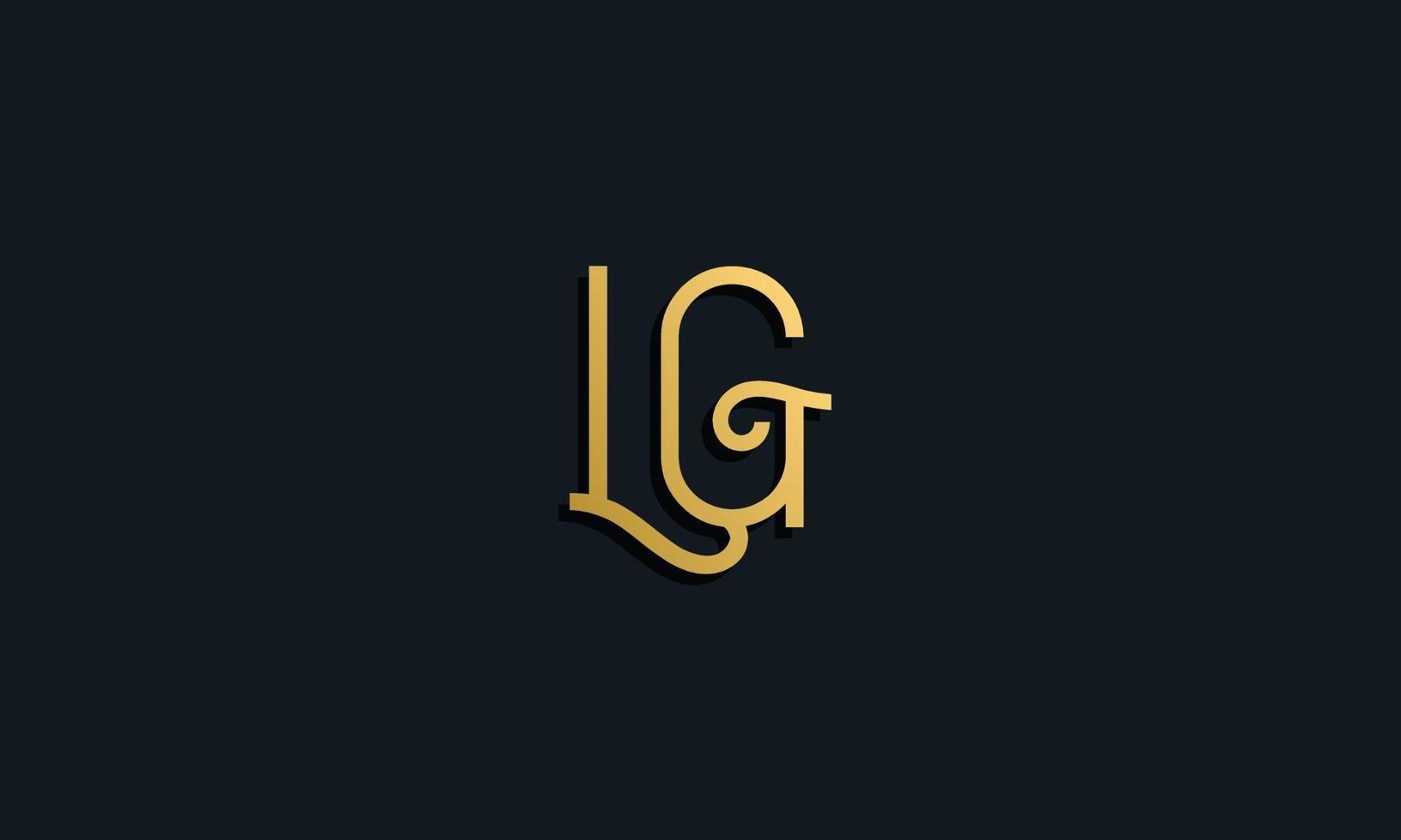 logotipo da letra lg inicial da moda de luxo. vetor