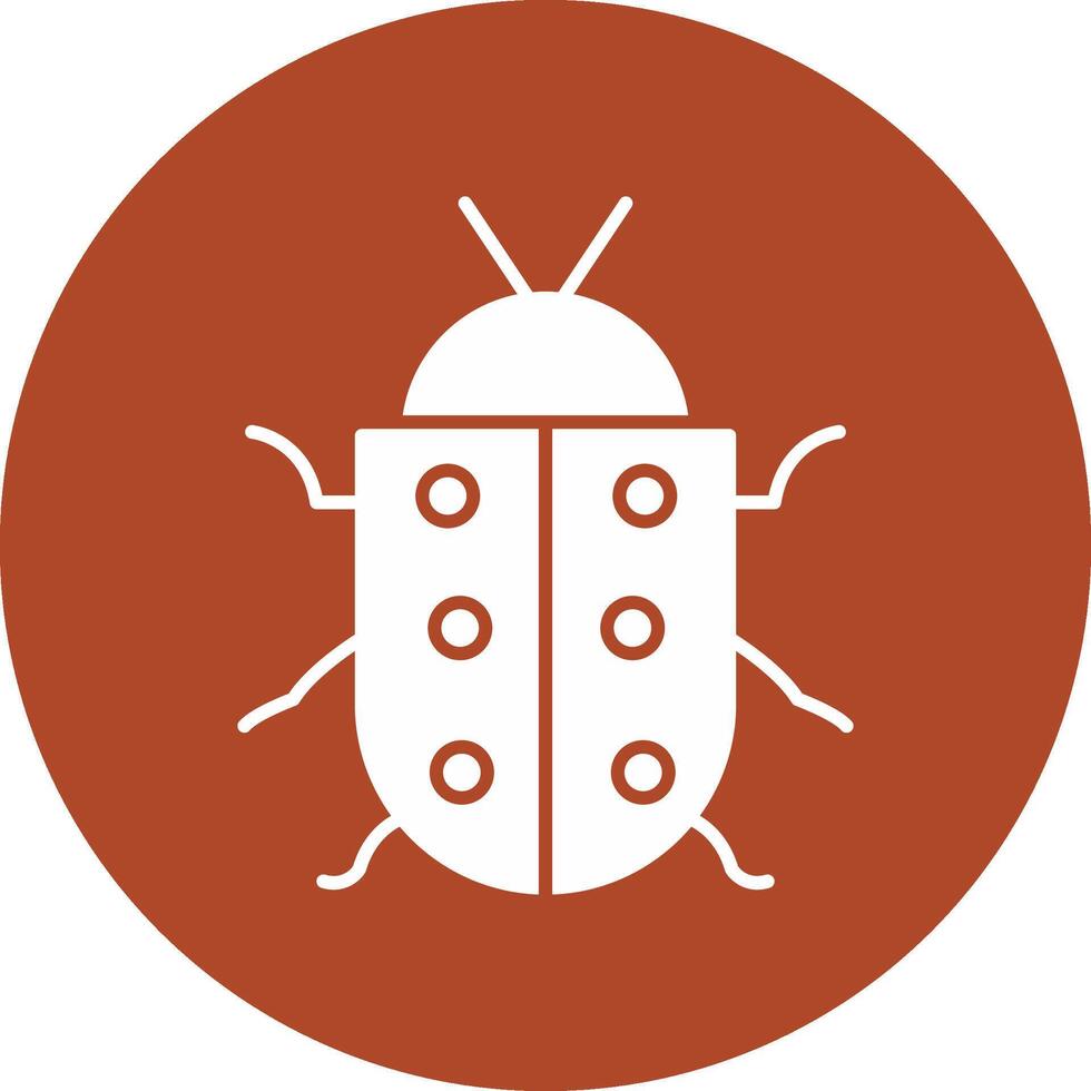 ícone de círculo de glifo de bug vetor