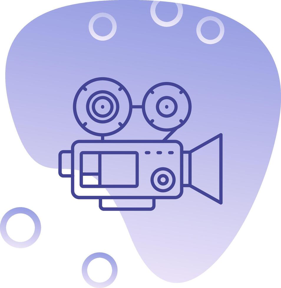 vídeo Câmera gradiente bolha ícone vetor