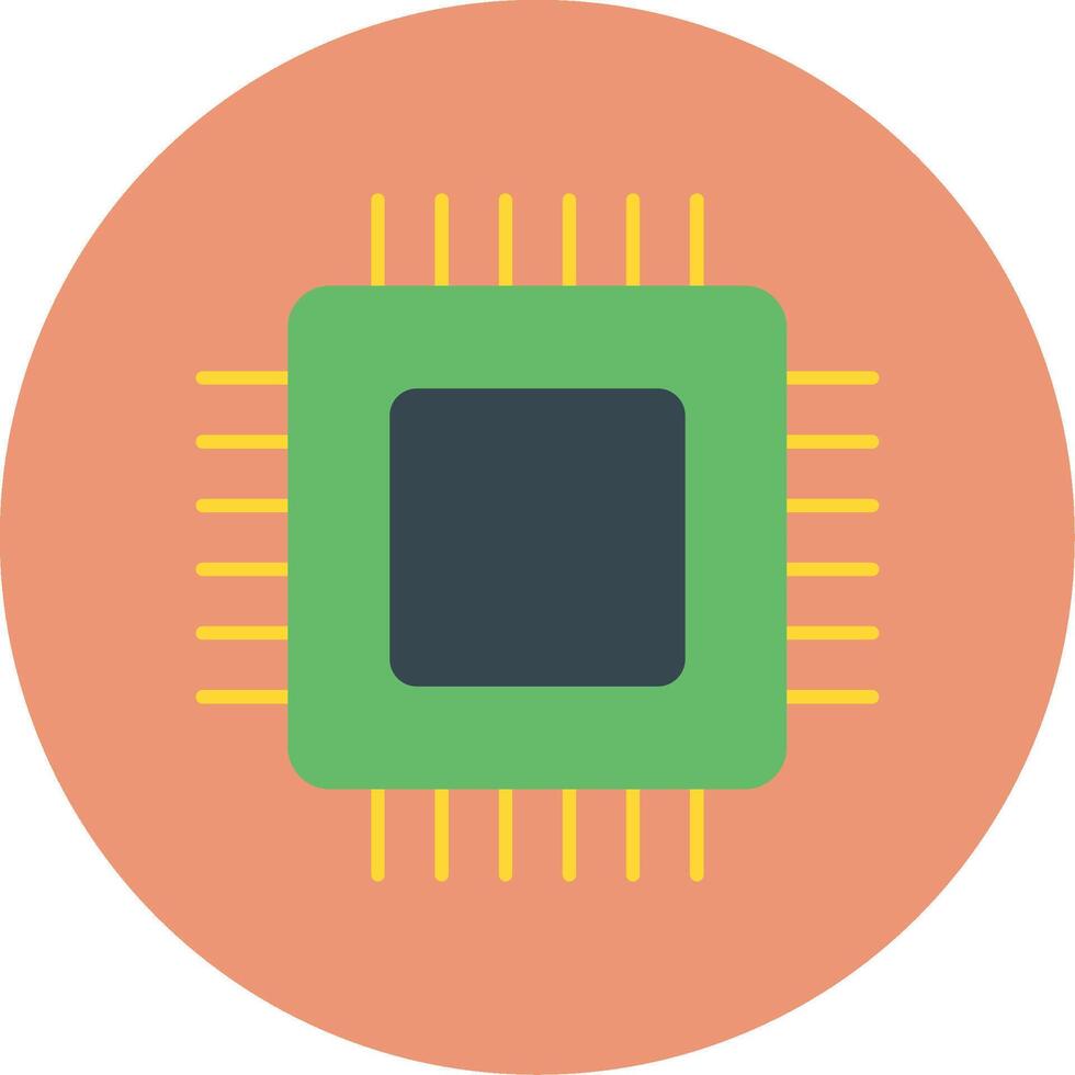 o circuito borda plano círculo ícone vetor